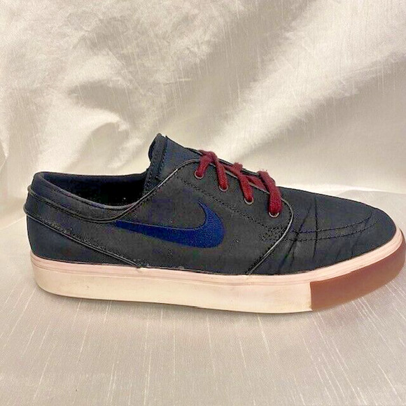 Nike Skateboarding Mens 9 Stefan Janoski Black SB Zoom Air Low Top Sneaker Shoes - Picture 1 of 10